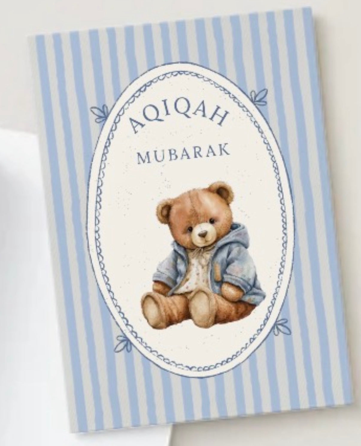 Aqiqah Mubarak Card for Baby Boy | Islamic Greeting Card